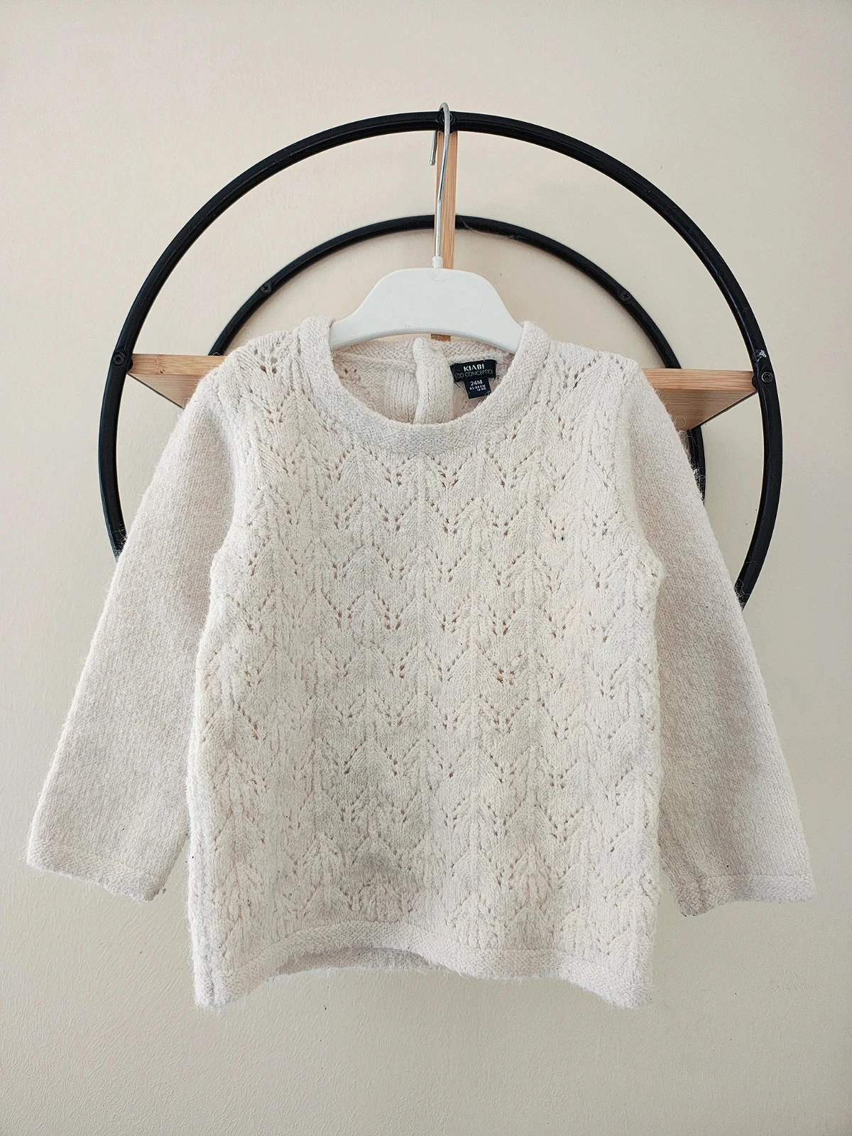 24 mois 2 ans pull maille crème Kiabi